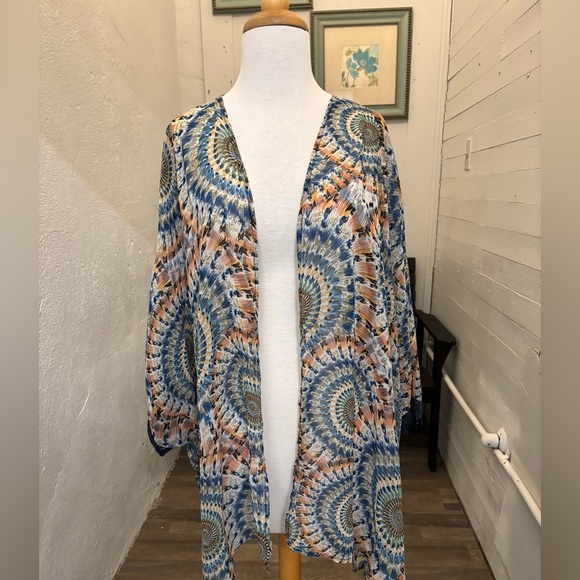 Umgee Sweaters - Umgee Multicolor‎ Women's Boho Kimono Size XL/1XL